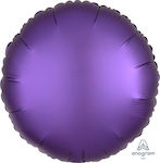 Μπαλόνι Foil Στρογγυλό Satin Luxe Purple Royal Γκρι 43εκ.