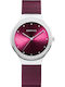 Bering Time Classic Damen Uhr mit Burgundisch Metallarmband