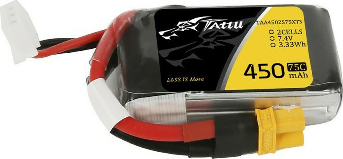 Tattu 450mAh 7.4V 75C 2S1P battery