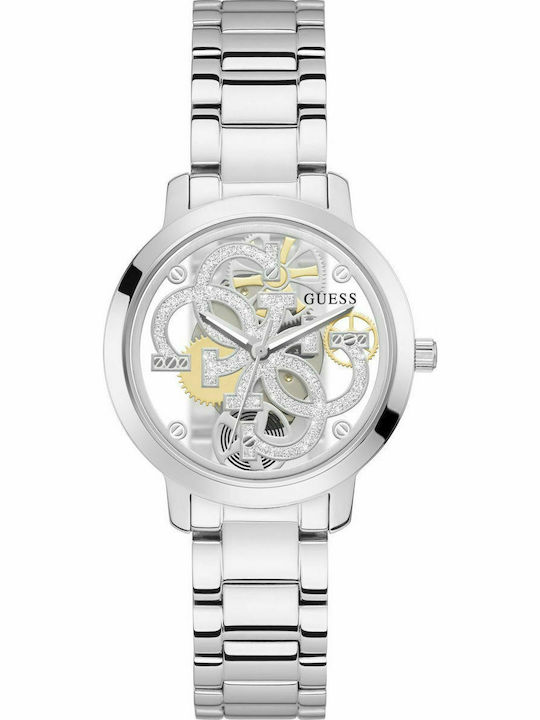 Guess Women's Watch with Silver Metal Bracelet