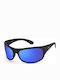 Polaroid Sonnenbrillen mit Schwarz Rahmen und Blau Polarisiert Spiegel Linse PLD 07886 0VK/5X