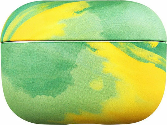 Hurtel Watercolor Colorful Hülle Silikon in Gelb Farbe für Apple AirPods Pro