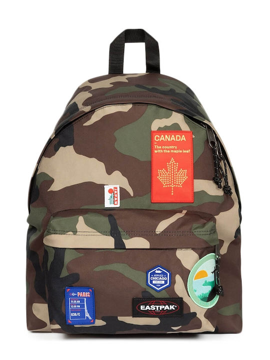 Eastpak Padded Pak'r Patched Camo Σχολική Τσάντα Πλάτης Γυμνασίου - Λυκείου Πολύχρωμη 24lt