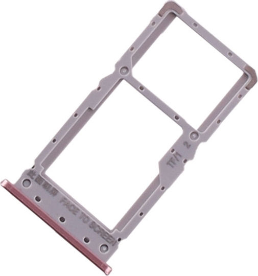 Υποδοχή κάρτας SIM και SD Tray Ροζ για Redmi Note 6 Pro