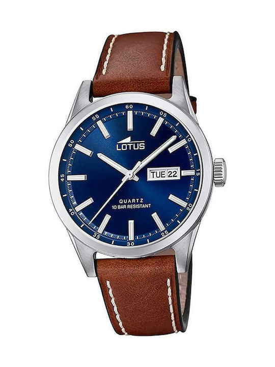 Lotus Watches Herrenuhr 42mm Batterie mit Braun...