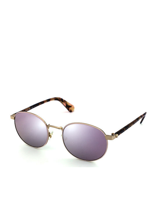 Kate Spade Women's Sunglasses with Gold Metal Frame and Purple Lens Adelais/S HT8/0J