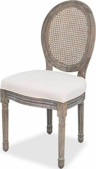 Stühle Speisesaal Cream 4Stück 50x56x95.5cm