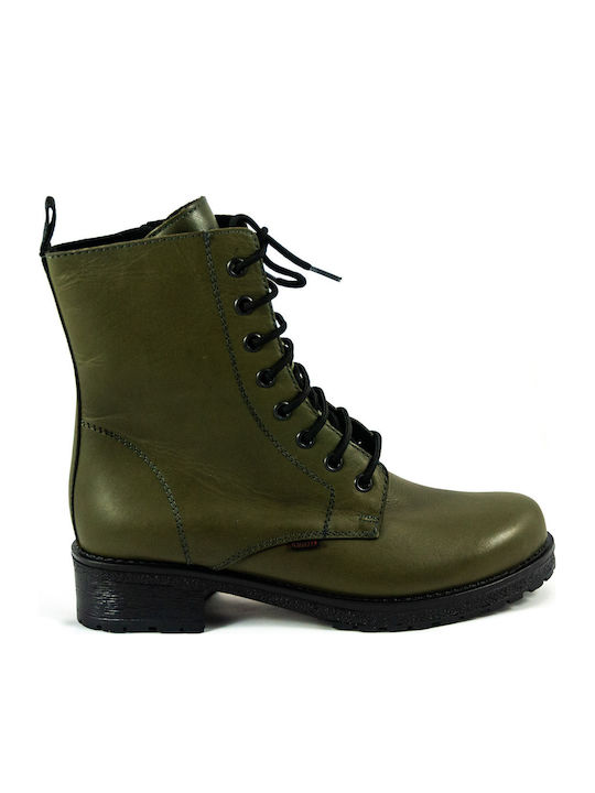 Ragazza Leather Women's Ankle Boots Green