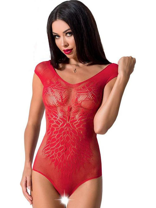 Passion BS064 Sexy Κορμάκι με Διαφάνεια Red