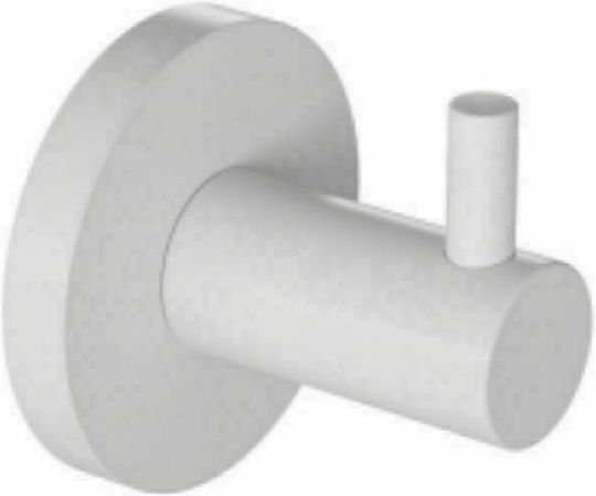 Verdi Sigma Cârlig de Baie Simplu cu șuruburi ​4.4x4.4cm Alb mat