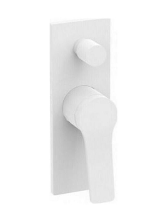 Karag Andare Built-In Mixer for Shower with 2 Exits Bianco