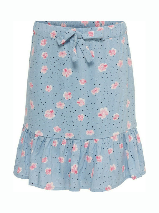 Kids' Skirt Floral Light Blue