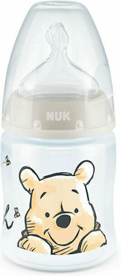 Nuk Plastic Bottle First Choice Plus Temperature Control Winnie Anti-Colic with Silicone Nipple for 0-6 months Grey Winnie 150ml 1pcs 10.743.932