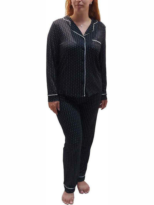 Join Winter Damen Pyjama-Set Schwarz