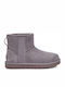 Classic Mini Side Logo Suede Women's Ankle Boots Shade