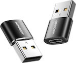 Joyroom S-H152 Konverter USB-C weiblich zu USB-A männlich Schwarz 2Stück