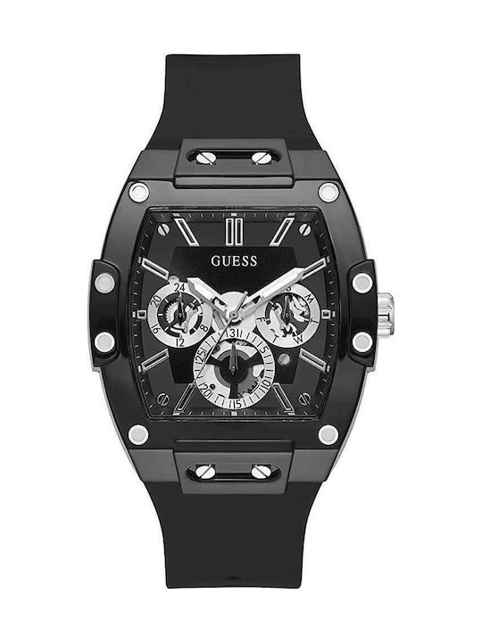 Guess Men's Watch 43mm Chronograph Battery with Black Rubber Strap