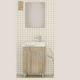 Drop Litos 45 Πάγκος με Νιπτήρα & Καθρέπτη Γυαλ...