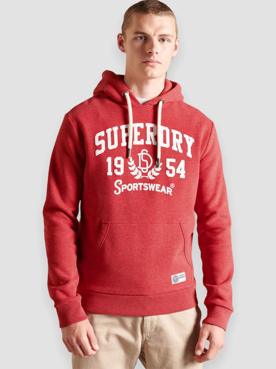 Track & Field Hoodie Φούτερ με Κουκούλα Rouge-red-marl