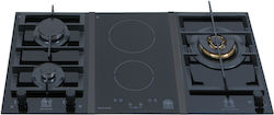 La Germania P95 3CV LAG VN GN Autonomous Cooktop with Natural Gas & Electric Burners and Locking Function 91.5x50.5cm