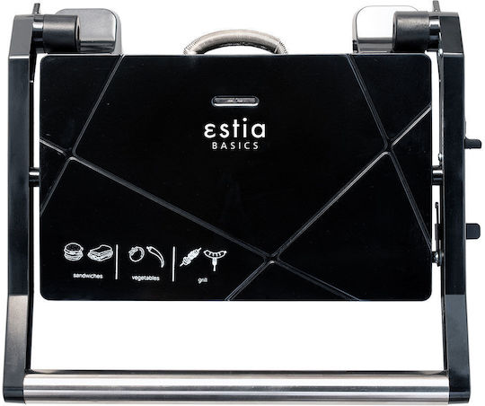 Estia Black Plus Τοστιέρα Γκριλιέρα 1000W Μαύρη
