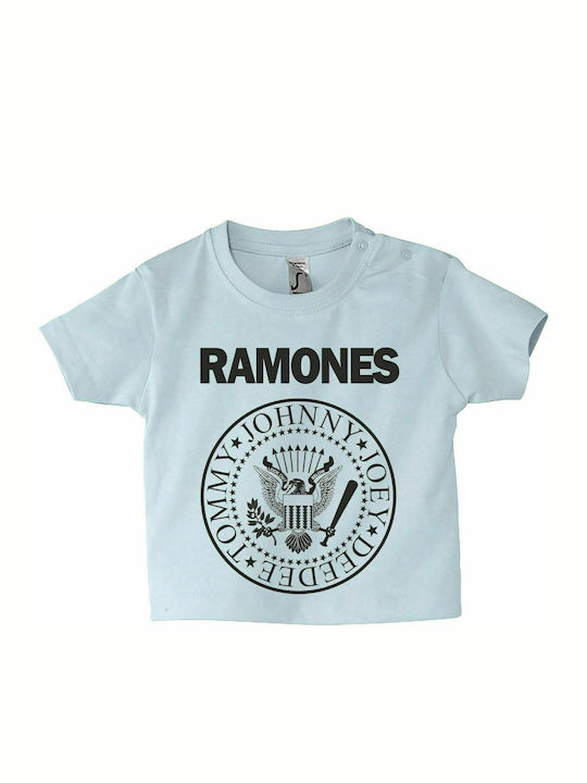 Baby Tshirt "Ramones", Baby Blue