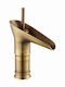 Lux-3 Mischung Waschtischarmatur Wasserfall Bronze