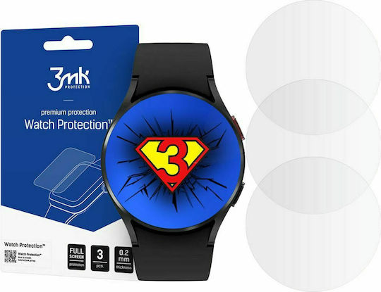 3MK FlexibleGlass Screen Protector for the Galaxy Watch 4 44mm 3pcs