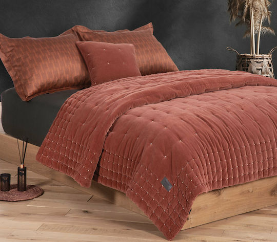 Nef-Nef Homeware Elements Cuvertură Extra-dublu Bumbac Fluence Ochre 230x240cm