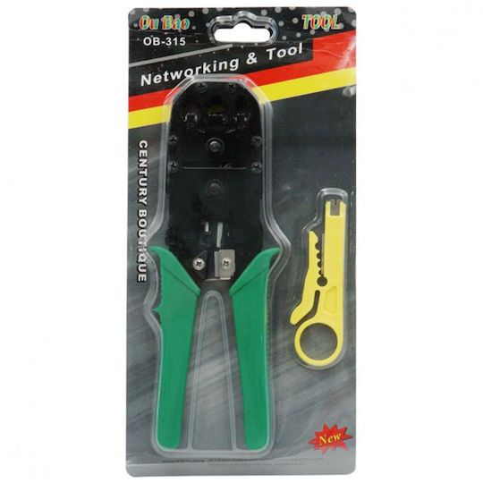 Rolinger Πρέσα Ακροδεκτών Δικτύου RJ12, RJ11, RJ45, RJ10 με Απογυμνωτή (Μήκος 180mm)