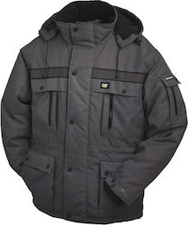 CAT W Men's Waterproof Work Jacket Hooded Gray 2318-11432