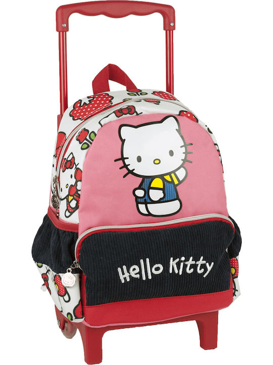 Gim Hello Kitty Tulip Σχολική Τσάντα Τρόλεϊ Νηπιαγωγείου σε Ροζ χρώμα