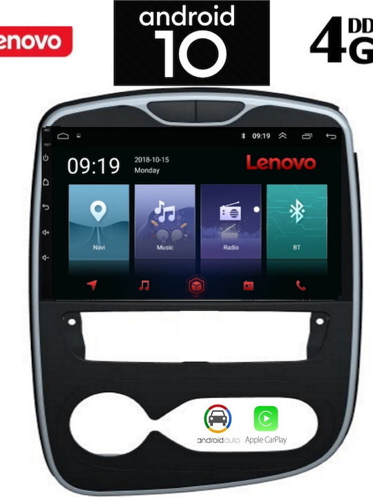 Lenovo SSX9893 Ηχοσύστημα Αυτοκινήτου για Renault Clio (Bluetooth/USB/AUX/WiFi/GPS) με Οθόνη Αφής 10"