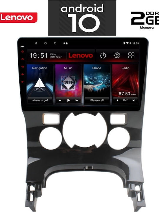 Lenovo Car-Audiosystem für Peugeot 3008 2008-2016 mit Klima (Bluetooth/USB/AUX/WiFi/GPS) mit Touchscreen 9" IQ-AN X6885_GPS CLIMA