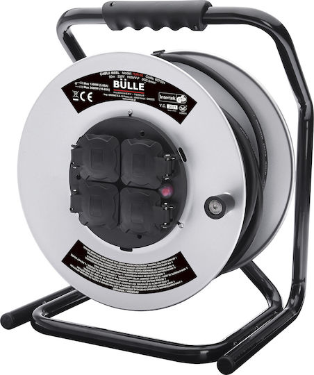 Bulle Extension Reel Cord 3 x 2.5mm²/50m Silver