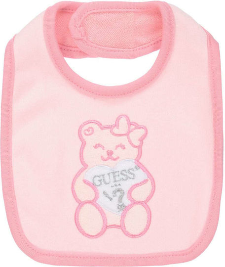 Guess Bavetă material textil cu autocolant Roz