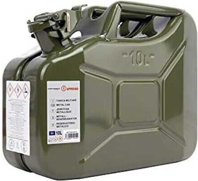 BigBuy Motor Fuel Metallic Can 10lt Green