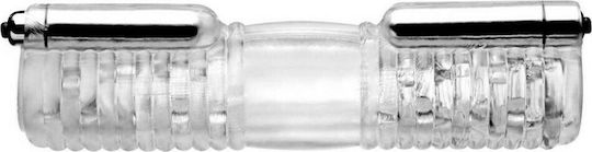 Tom of Finland Head To Head Vibrating Sleeve Penis-Verlängerung mit Vibration Graue