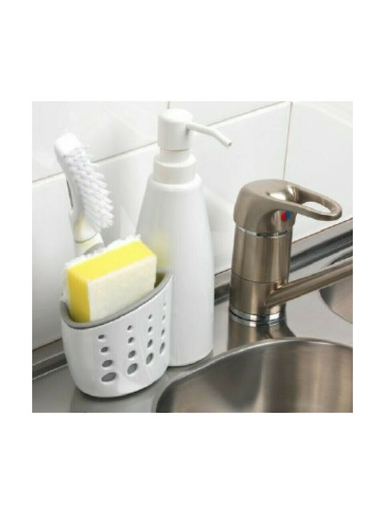 Veltihome Kitchen Sink Organizer Made of White Plastic