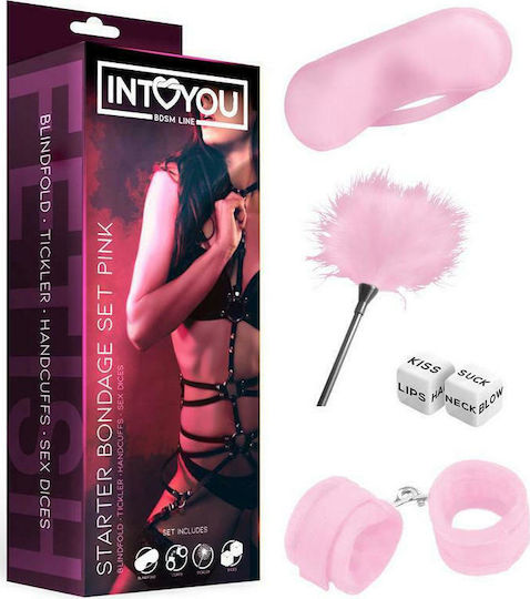 IntoYou BDSM Line Starters Bondage 4 Pieces Set BDSM Kit in Rosa Farbe 4Stück