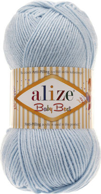 Alize Плетиво за плетене Синтетичен Baby Best 183 Ανοιχτό Μπλε 240м 100гр