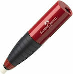 Faber-Castell 184401 Plastic Pencil Sharpener Red Barrel with Eraser