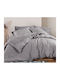 Nef-Nef Homeware Duvet Cover Cotton Single 160x240 Basic 726 L.Grey