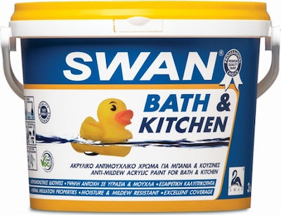 Swan Bath & Kitchen Plastic Anti-Mildew Paint for Interior Use White 10lt