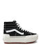 SK8 Hi Stacked Γυναικεία Flatforms Μποτάκια Μαύρα
