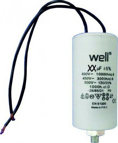 Well Capacitor Permanent 40μF 400V 1pcs MOTCAP-40UF-WR-WL