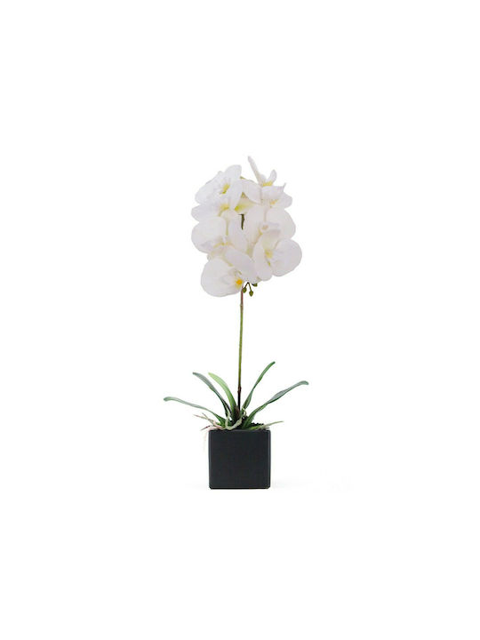 InTheBox Artificial Plant in Pot Orchid Orchidea 4 White 63cm 1pcs