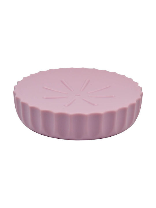 Ankor Plastic Soap Dish Countertop Pink