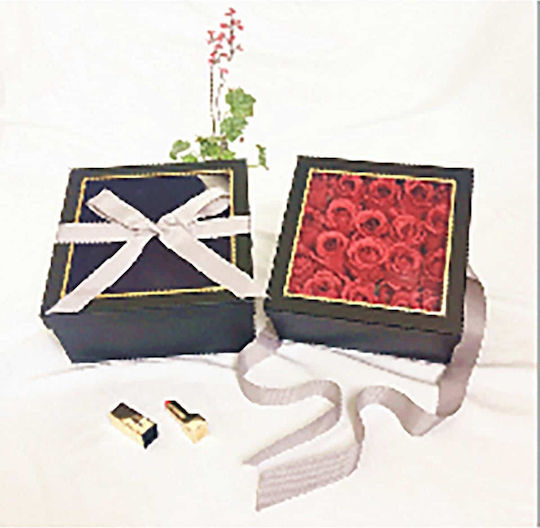 JK Home Decoration Χάρτινο Κουτί για Δώρο Μαύρο 2τμχ