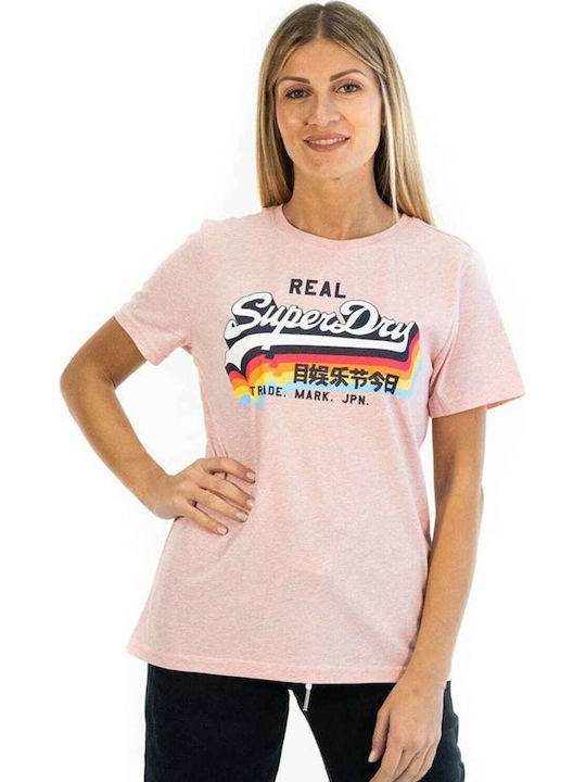 VINTAGE LOGO Damen T-Shirt Rosa